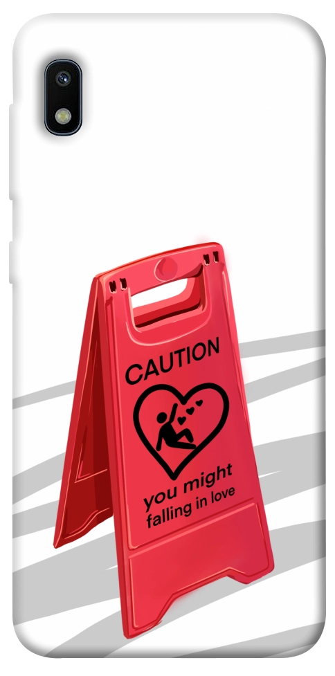 Чехол Caution falling in love для Galaxy A10 (A105F)