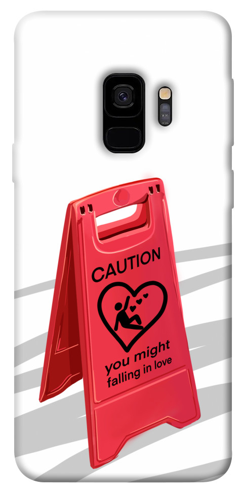 Чехол Caution falling in love для Galaxy S9