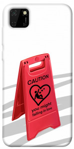 Чехол Caution falling in love для Huawei Y5p