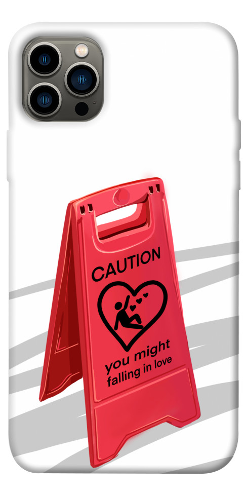 Чохол Caution falling in love для iPhone 12 Pro