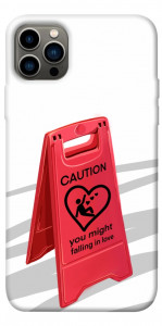 Чехол Caution falling in love для iPhone 12 Pro