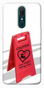 Чохол Caution falling in love для OPPO A9