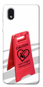 Чехол Caution falling in love для Samsung Galaxy M01 Core