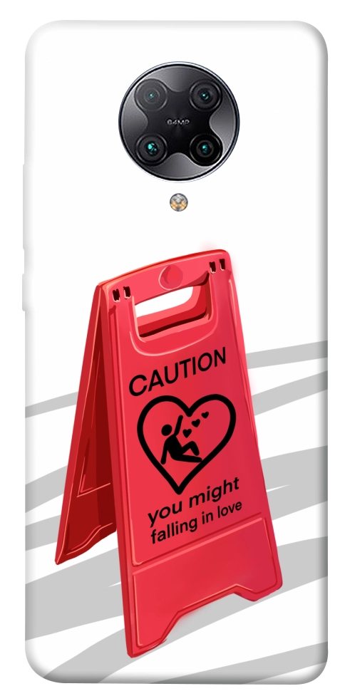 Чехол Caution falling in love для Xiaomi Redmi K30 Pro