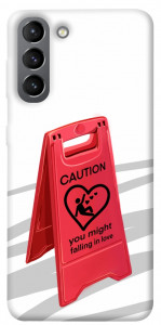 Чохол Caution falling in love для Galaxy S21