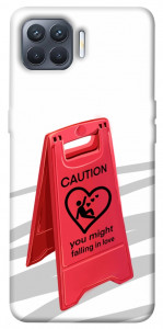 Чехол Caution falling in love для Oppo Reno 4 Lite