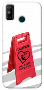 Чохол Caution falling in love для TECNO Spark 6 Go