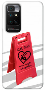 Чехол Caution falling in love для Xiaomi Redmi 10