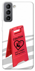 Чехол Caution falling in love для Galaxy S21 FE