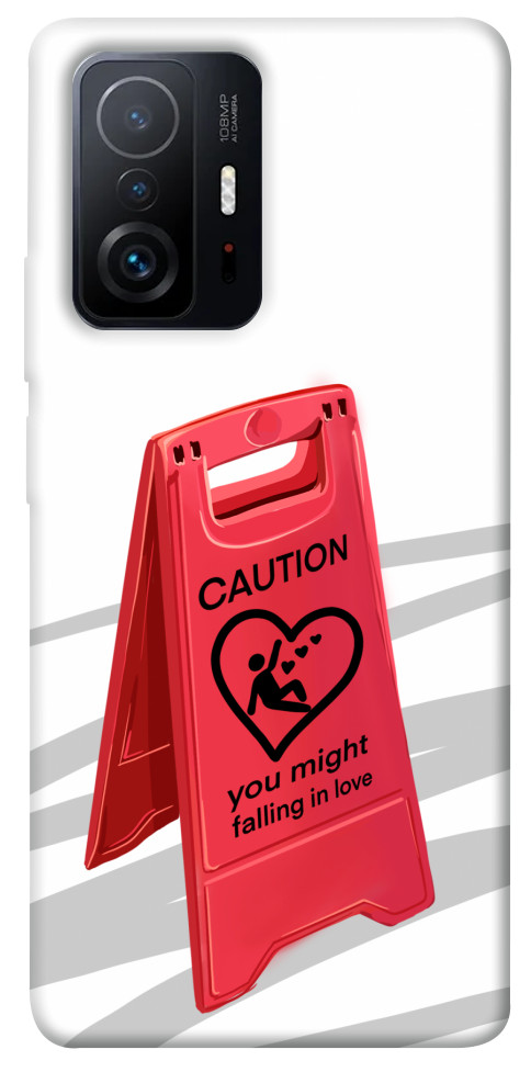 Чехол Caution falling in love для Xiaomi 11T