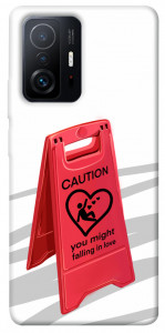 Чохол Caution falling in love для Xiaomi 11T Pro