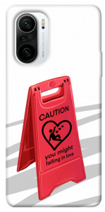 Чехол Caution falling in love для Xiaomi Redmi K40