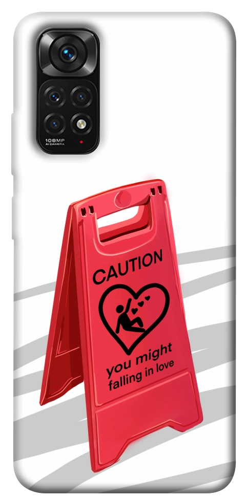 Чохол Caution falling in love для Xiaomi Redmi Note 11 (Global)