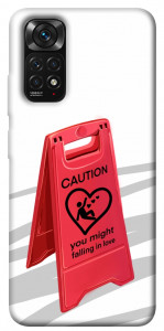 Чохол Caution falling in love для Xiaomi Redmi Note 11S