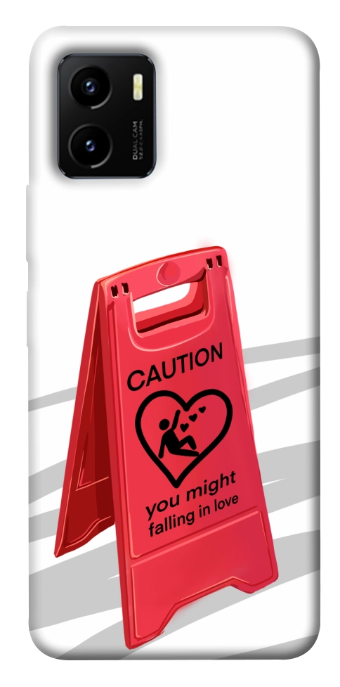 Чехол Caution falling in love для Vivo Y15s