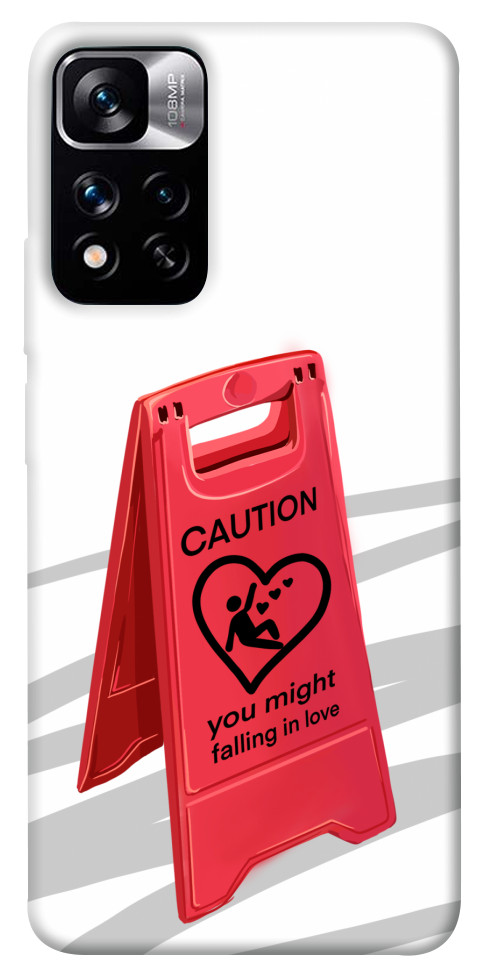 Чехол Caution falling in love для Xiaomi Redmi Note 11 5G