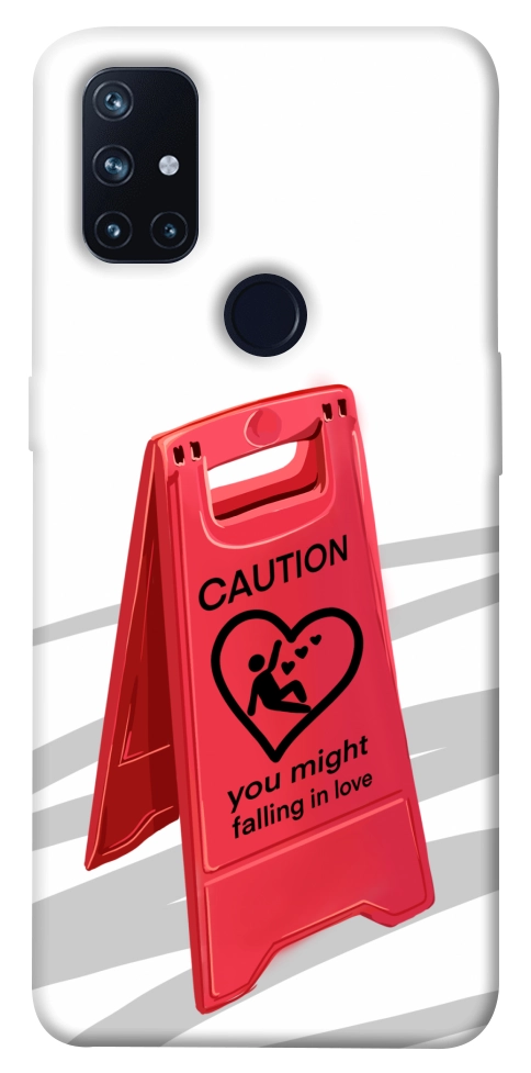 Чехол Caution falling in love для OnePlus Nord N10 5G