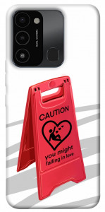 Чохол Caution falling in love для TECNO Spark 8C