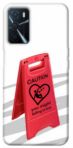 Чехол Caution falling in love для Oppo A54s