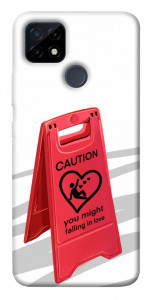 Чехол Caution falling in love для Realme C21Y