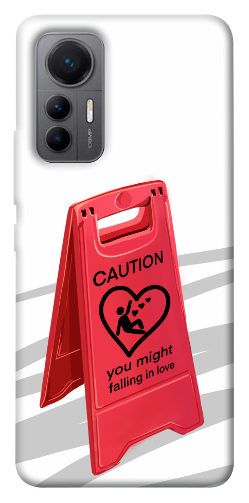 Чохол Caution falling in love для Xiaomi 12 Lite