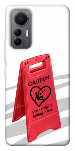 Чехол Caution falling in love для Xiaomi 12 Lite