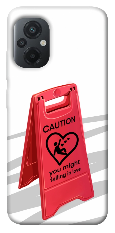 Чехол Caution falling in love для Xiaomi Poco M5