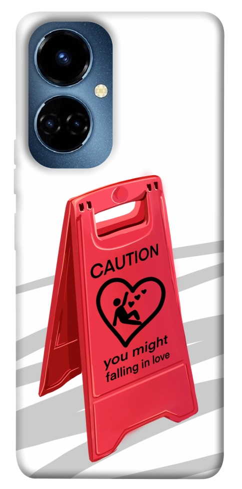 Чехол Caution falling in love для TECNO Camon 19 (CI6n)