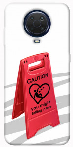 Чехол Caution falling in love для Nokia G10