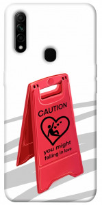 Чехол Caution falling in love для Oppo A31