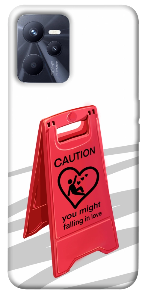 Чехол Caution falling in love для Realme C35