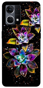 Чохол Flowers on black для Oppo Reno 7 4G