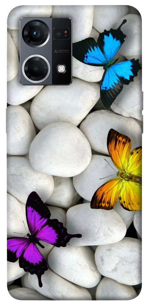 Чехол Butterflies для Oppo Reno 7 4G