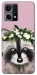 Чехол Raccoon in flowers для Oppo Reno 7 4G