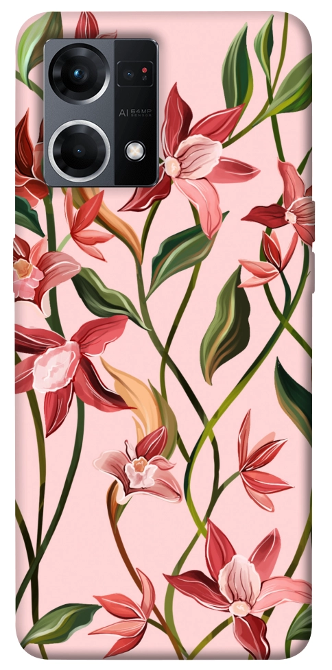 Чехол Floral motifs для Oppo Reno 7 4G