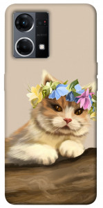 Чехол Cat in flowers для Oppo Reno 7 4G