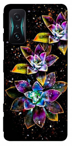 Чехол Flowers on black для Xiaomi Redmi K50 Gaming