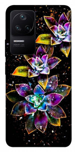 Чехол Flowers on black для Xiaomi Redmi K40S