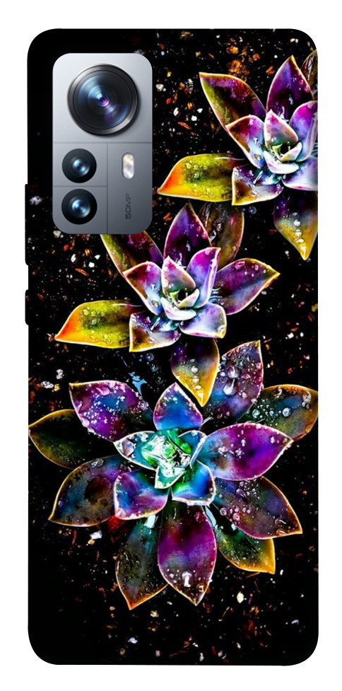 Чехол Flowers on black для Xiaomi 12S Pro