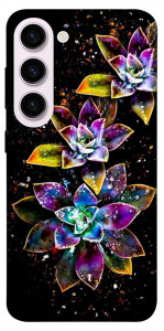Чехол Flowers on black для Galaxy S23+