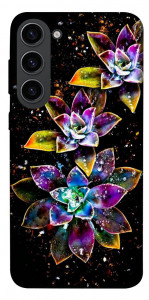 Чехол Flowers on black для Galaxy S23