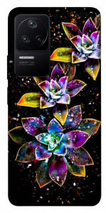 Чехол Flowers on black для Xiaomi Poco F4 5G