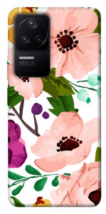 Чехол Акварельные цветы для Xiaomi Redmi K40S