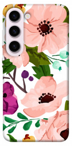 Чехол Акварельные цветы для Galaxy S23+