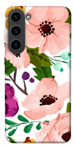 Чехол Акварельные цветы для Galaxy S23