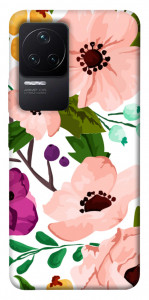 Чехол Акварельные цветы для Xiaomi Redmi K50 Pro