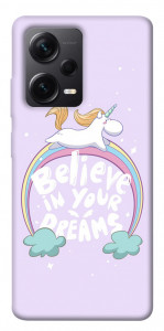 Чехол Believe in your dreams unicorn для Xiaomi Redmi Note 12 Pro 5G