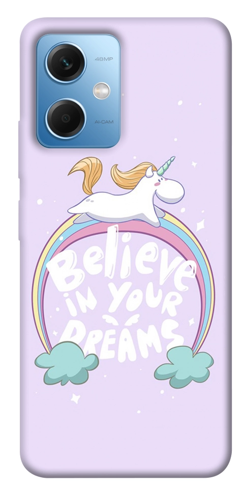 Чехол Believe in your dreams unicorn для Xiaomi Redmi Note 12 5G