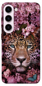 Чехол Леопард в цветах для Galaxy S23+