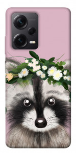 Чехол Raccoon in flowers для Xiaomi Redmi Note 12 Pro 5G